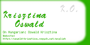 krisztina oswald business card